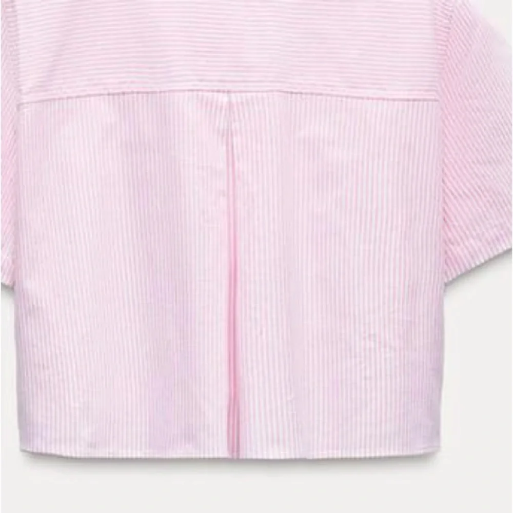 Zara Pink Striped Button Down Shirt - Picture 7 of 10